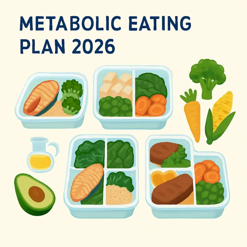 Metabolic Eating Plan 2026 Weekly Meal Prep With Protein Vegetables Whole Grains and Healthy Fats